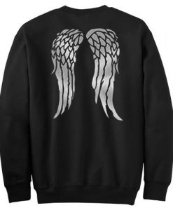 the walking dead wings Sweatshirt back
