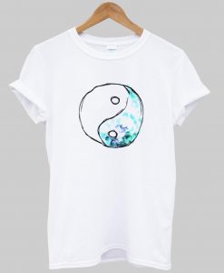 yin yang sign tiedye T shirt