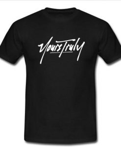 yours truly logo t shirt