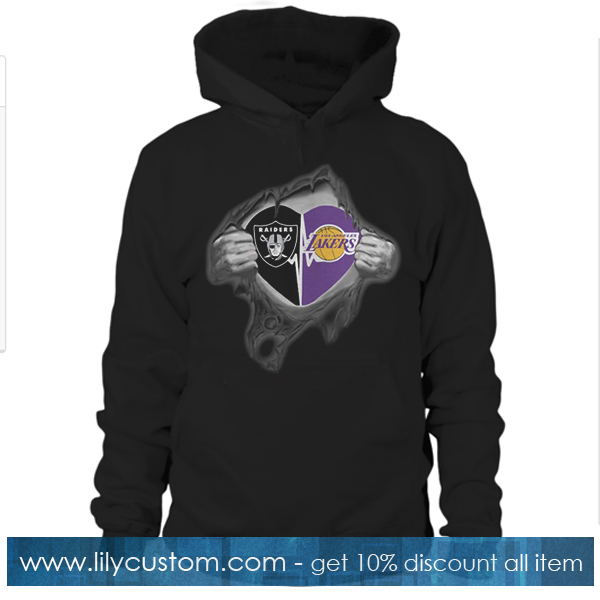 Raiders Lakers It’s In My Heart Inside Me Hoodie SF