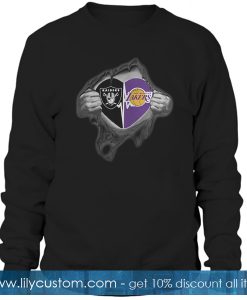 Raiders Lakers It’s In My Heart Inside Me Sweatshirt SF