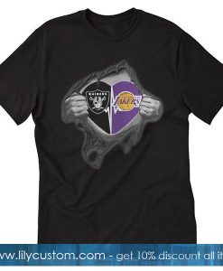 Raiders Lakers It’s In My Heart Inside Me T-Shirt SF