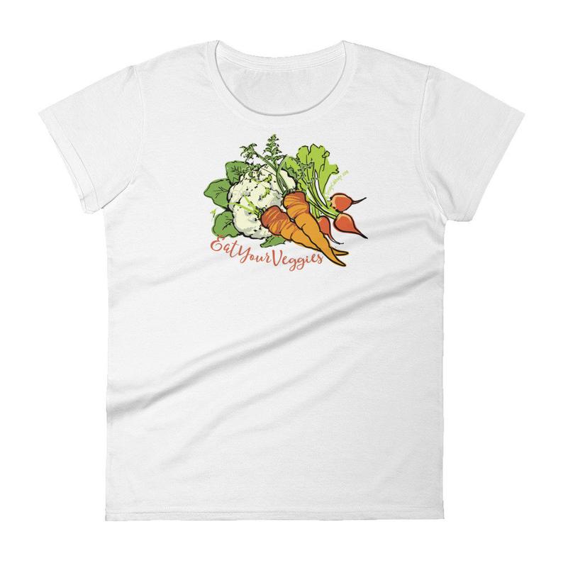 Vegan Garden Vegetable Vegetarian Womens Graphic Tshirt