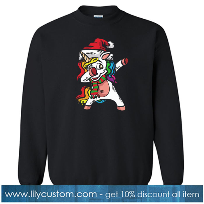 DABBING CHRISTMAS UNICORN SANTA CLAUS DAB Sweatshirt NT