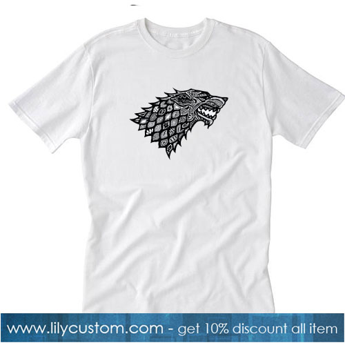 Floral Wolf Game Of Thrones T-Shirt SR