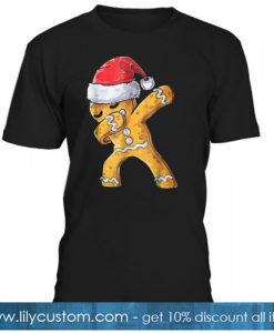 Dabbing Gingerbread Santa T-SHIRT SR