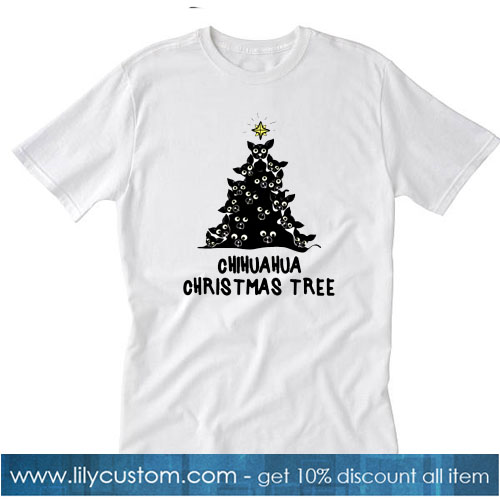 Dog Chihuahua Christmas Tree T-SHIRT SR