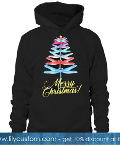 Dragonfly Merry Christmas HOODIE SR