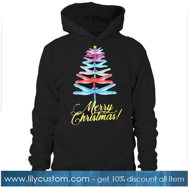 Dragonfly Merry Christmas HOODIE SR