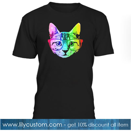 Funny Rainbow Cat T-Shirt SR