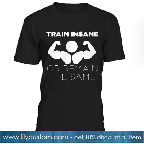 GYM FITNESS - Train Insane OR REMAIN THE SAME T-SHIRT SN