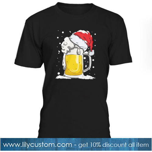 Santa Beer Christmas T-SHIRT SR