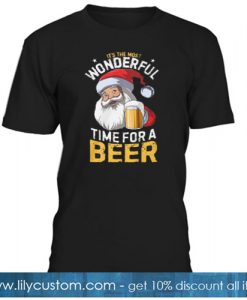 Santa Claus Beer Christmas T-SHIRT SR