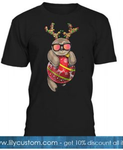 Sloth Reindeer Ornament CHRISTMAS T-SHIRT SR