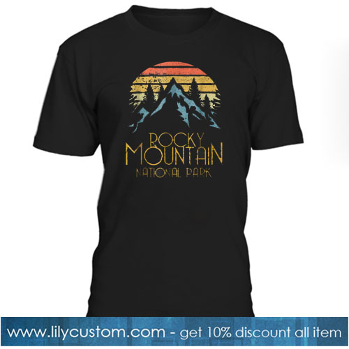 Vintage Rocky Mountains National Park Colorado Retro T-Shirt SR