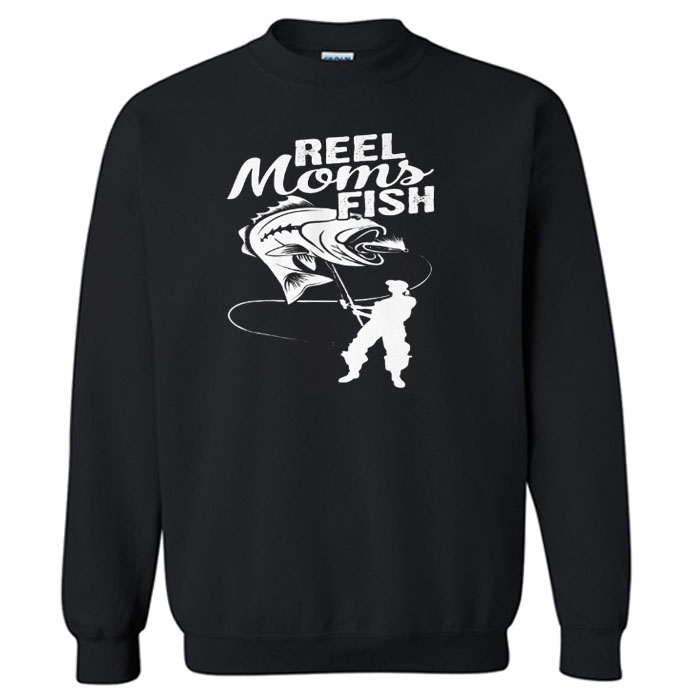 reel moms fish Crewneck sweatshirt new SN