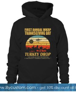 thanksgiving wkrp turkey drop TYPO HOODIE SN