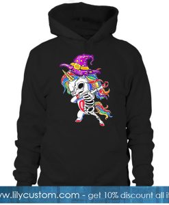 unicorn witch skeleton halloween costume HOODIE SR