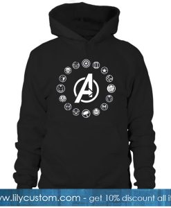 Avengers Members Symbols endgame inspired adults unisex hoodie SN