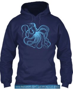 Blue Octopus Hoodie SN