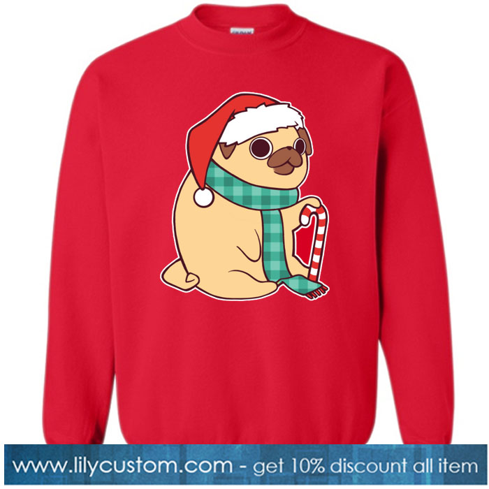 Christmas Pug SWEATHSHIRT NT