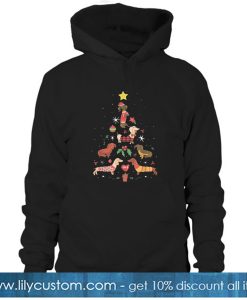 Dachshund Christmas Tree HOODIE SN