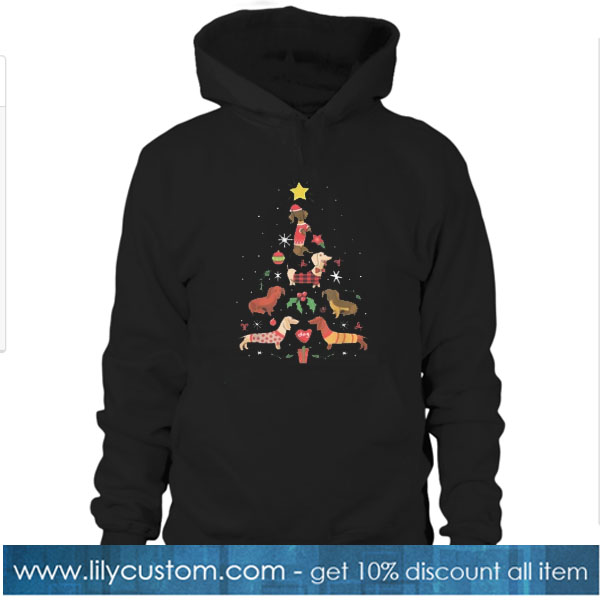 Dachshund Christmas Tree HOODIE SN