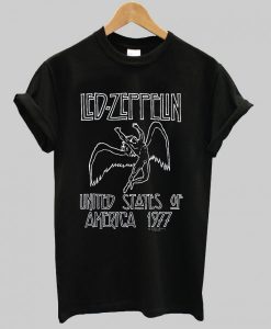 Led Zeppelin United States Of America 1977 T Shirt SN