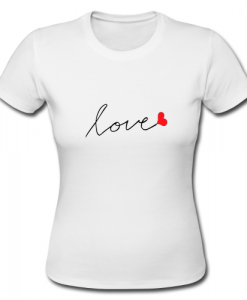 Letter Print Love Tee Shirt SN