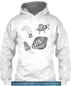 Martian Rocket Spaceship Traffic Hoodie SN