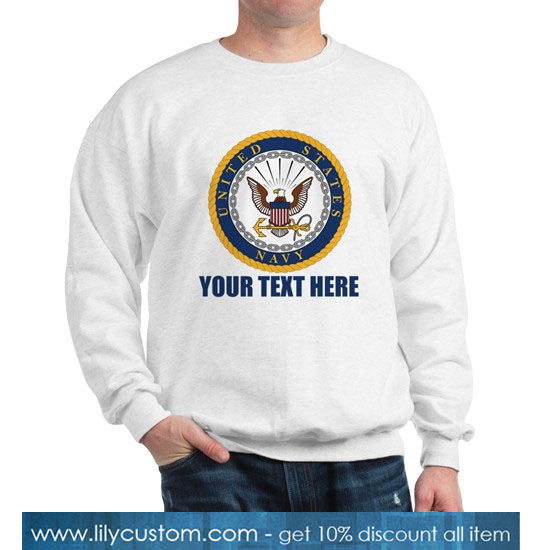 Personalized United States Navy Emblem Sweatshirt SN