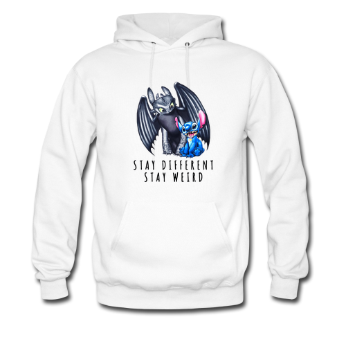 Pretty Toothless And Stitch Stay Different Hoodie SN