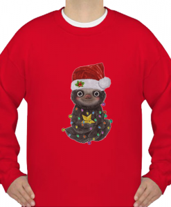 Santa Baby Sloth Christmas light ugly Sweatshirt SN