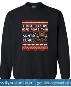 Santa Claus Firefighter Ugly Christmas Sweatshirt SN