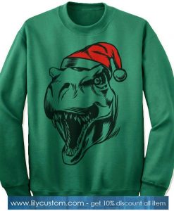 T-Rex Dinosaur Christmas Sweater Sweatshirt SN