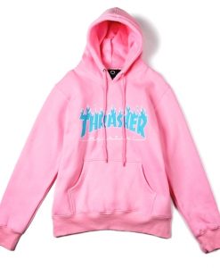 Thrasher Magazine Flame Pink Hoodie SN