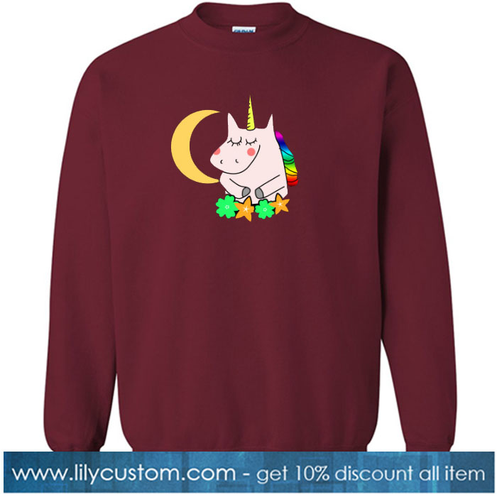 Unicorn Moon Star Rainbow sweatshirt SN