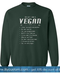 Vegan FAQ V1 Sweatshirt SN