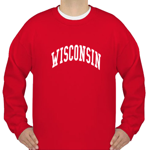 Wisconsin Font Sweatshirt SN