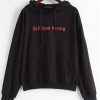 ZAFUL Front Pocket Letter Graphic Drawstring Hoodie SN