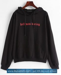 ZAFUL Front Pocket Letter Graphic Drawstring Hoodie SN