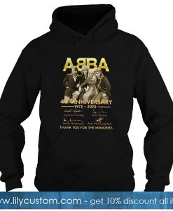 ABBA 48th Anniversary 1972 2020 Thank You For The Memories Hoodie-SL