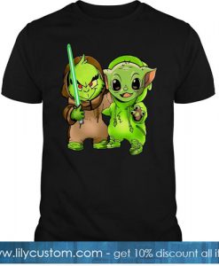 Baby Yoda And Baby Grinch T Shirt-SL