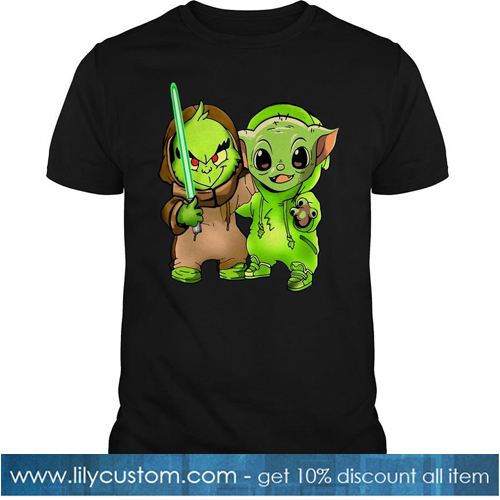 Baby Yoda And Baby Grinch T Shirt-SL