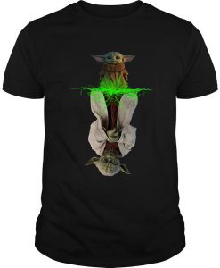 Official Baby Yoda Water Reflection Master Yoda T-Shirt-SL