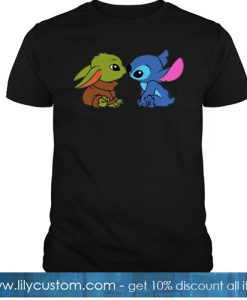 Baby Yoda and baby Stitch T Shirt -SL