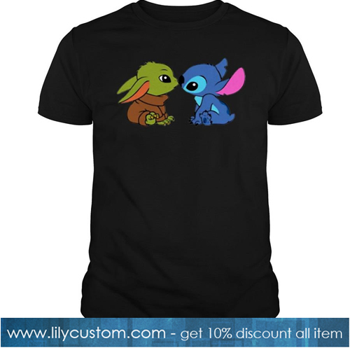 Baby Yoda and baby Stitch T Shirt -SL