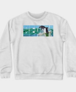 Beach Dolphin in Wave Silhouette Sweatshirt-SL