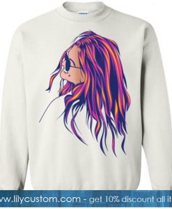 Beautiful Hippie Soul Girl Loving Life, Peace & Freedom Sweatshirt SN