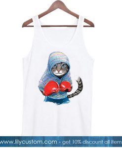 Boxing cat Racerback Tank Top SN